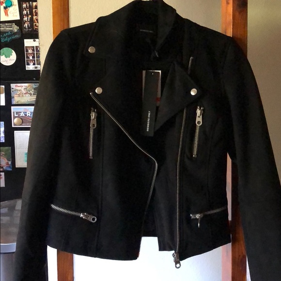 BRAND NEW members only faux suede biker jacket - Picture 3 of 4